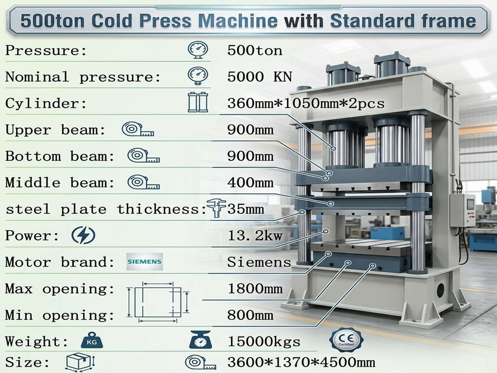500T cold press machine Prensa en frío de madera contrachapada 500T