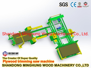 Máquina semiautomática de sierra para madera contrachapada para cortar tableros de madera contrachapada