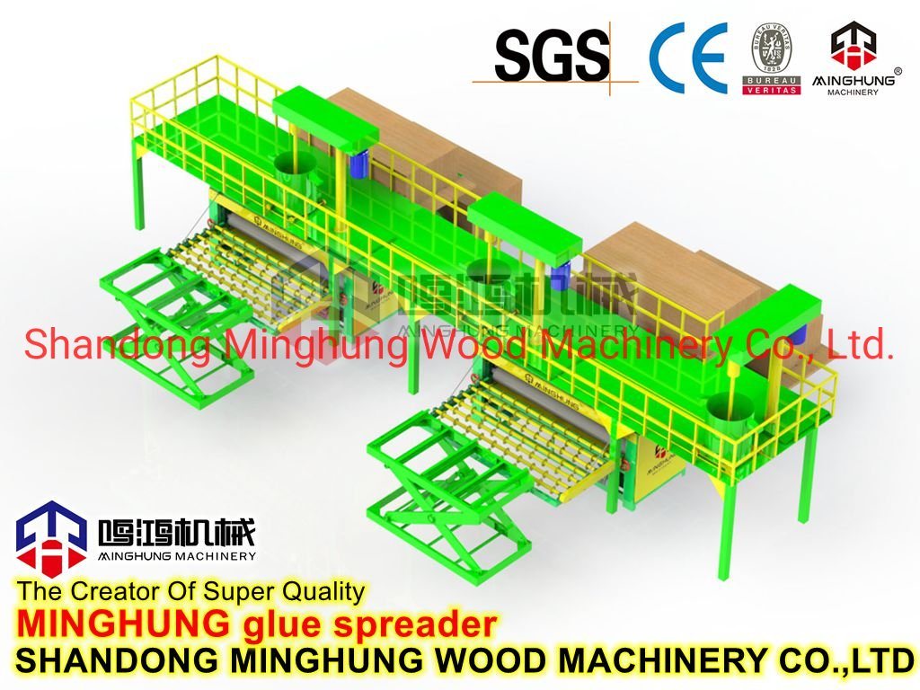 Máquina de extensión de pegamento de rodillo de chapa de madera contrachapada de China