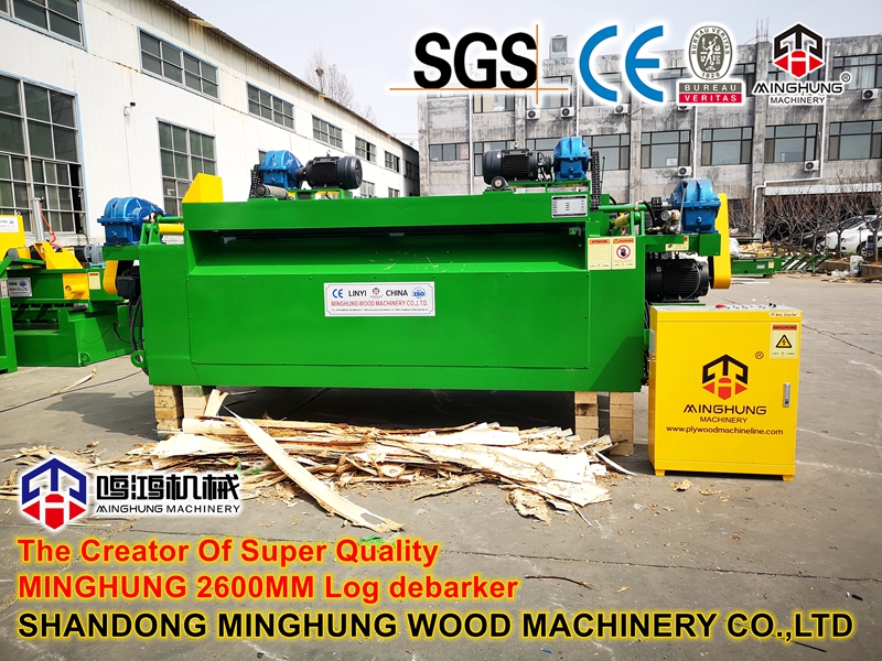 Descortezadora de troncos de 8 pies