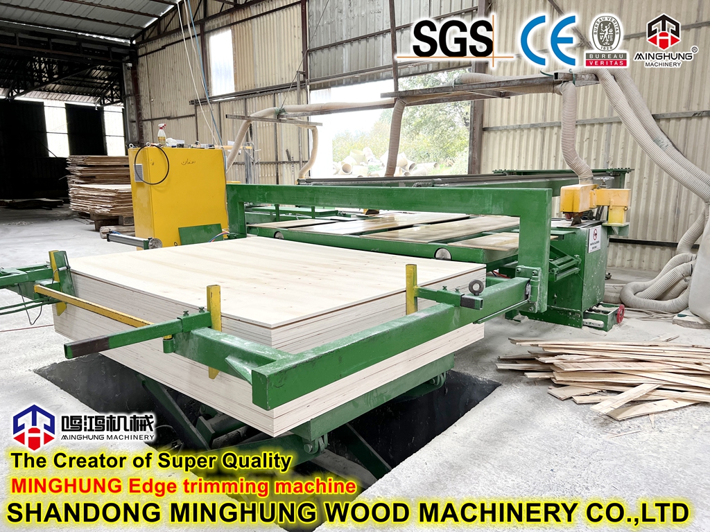 Máquina cortadora y cortadora de tamaño de madera contrachapada para fabricación de madera contrachapada