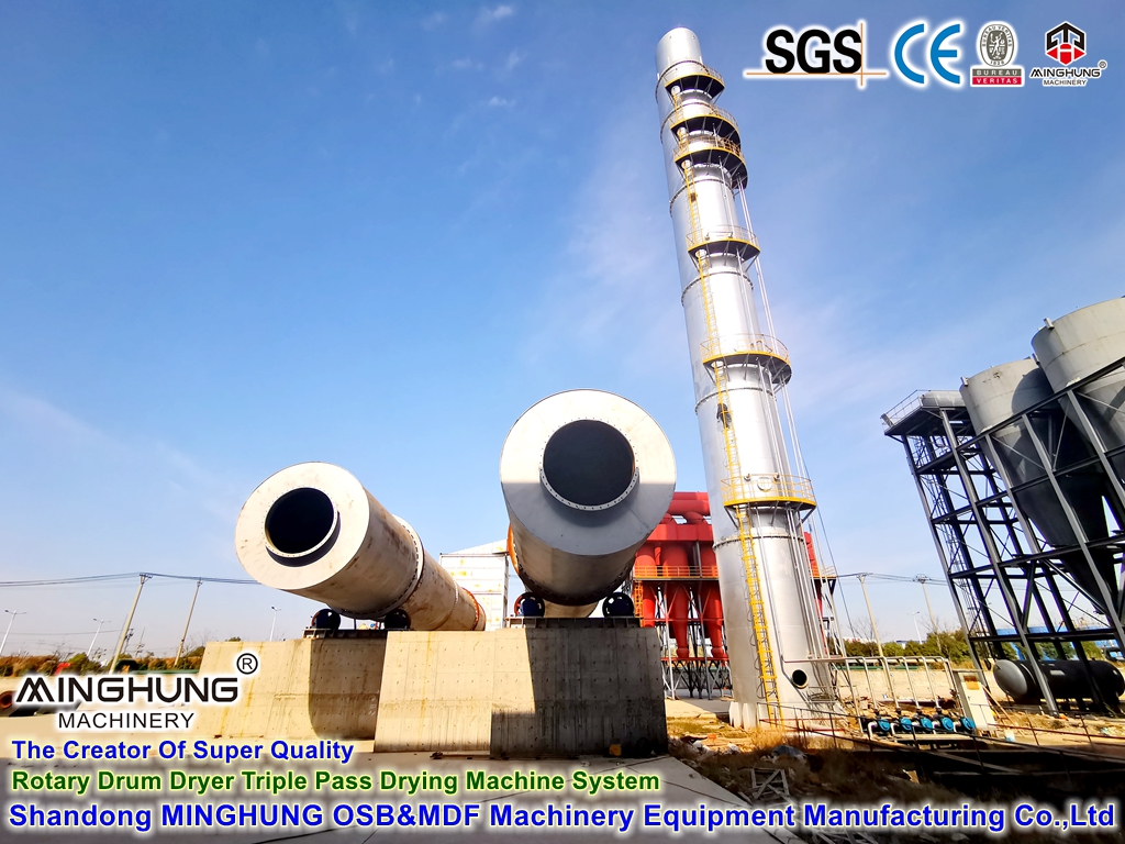 MINGHUNG Secador de tambor rotatorio Sistema de máquina secadora de triple paso