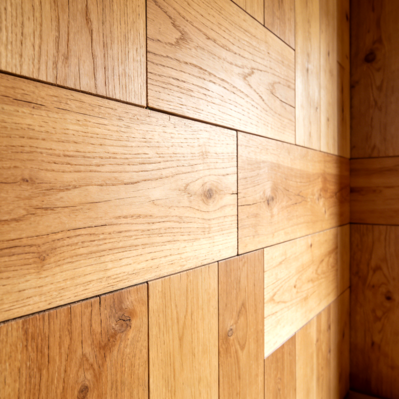 Pared de madera contrachapada