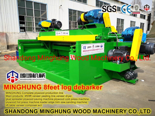 Fuerte descortezadora de troncos de madera de 4 y 8 pies con estación hidráulica