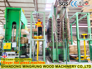 Línea de producción de madera contrachapada con esparcidor de pegamento de precisión de cuatro rodillos 