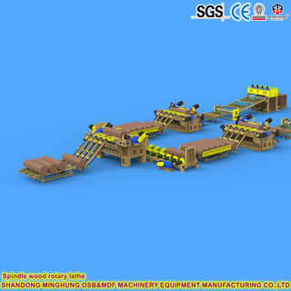 Línea automática de torno pelador de chapas