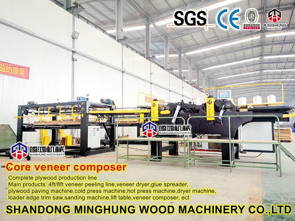 Core Veneer Composer Machine para la línea de producción de madera contrachapada