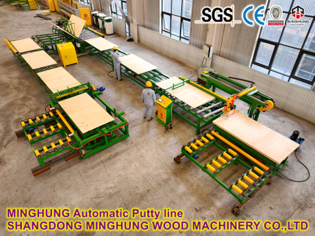 Línea automática de masilla para maquinaria de paneles a base de madera