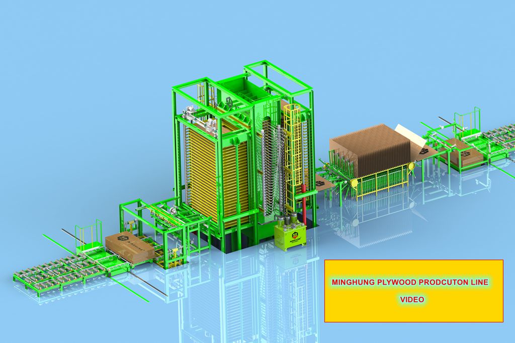 Línea de producción de madera contrachapada