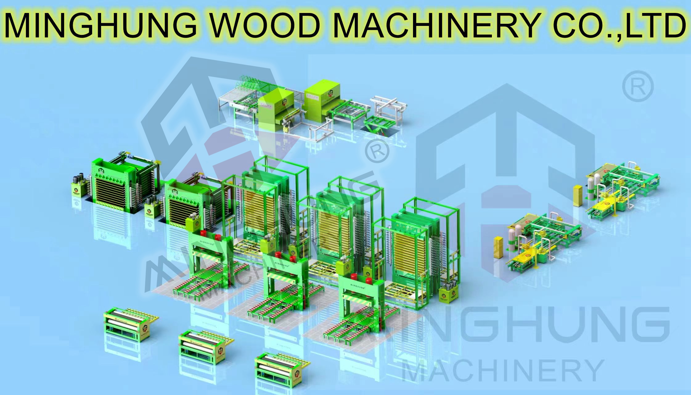 China MINGHUNG máquina de madera contrachapada