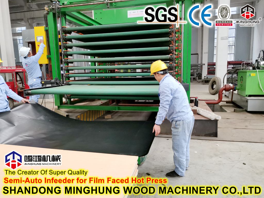 Máquina de prensado en caliente para laminación de melamina