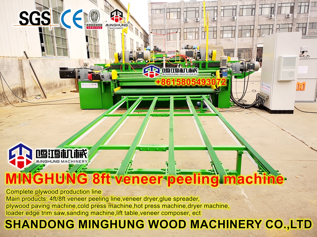 veneer lathe torno de chapa de 8 pies