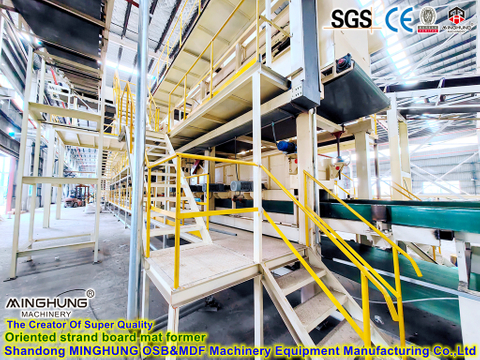 Cadena de producción de aglomerado de tableros de partículas MDF/HDF/OSB para máquina de fabricación de OSB 4X8FT, 60000cbm