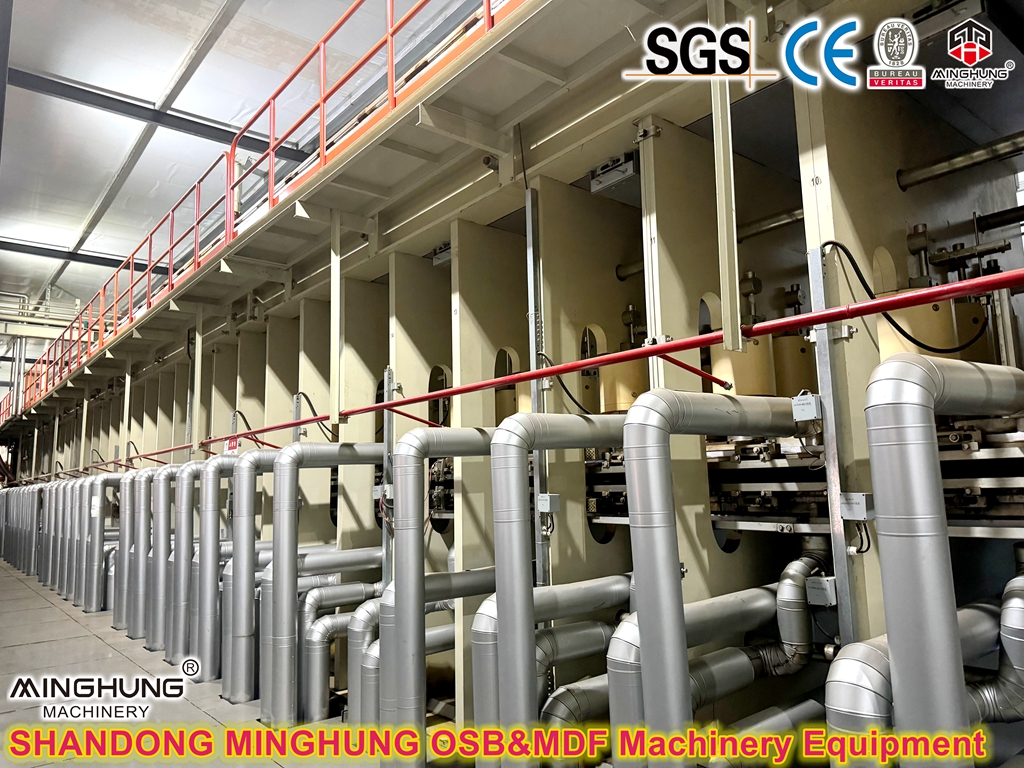 China MINGHUNG Prensa continua en caliente para fabricar aglomerado OSB MDF