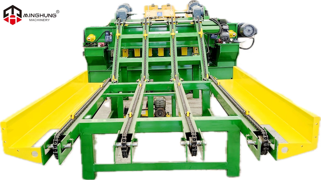 Cargador de troncos para máquina para fabricar chapas.