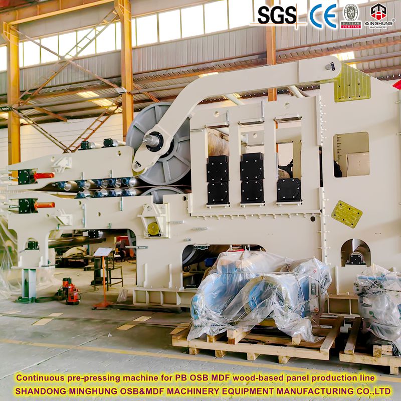 Máquina previa continua para PB OSB MDF Panel a base de madera Línea de producción