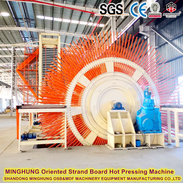 Línea de máquina de prensa caliente orientada tablero de hilos