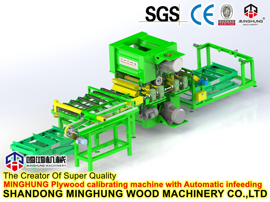 MINGHUNG Máquina calibradora de contrachapado con alimentación automática