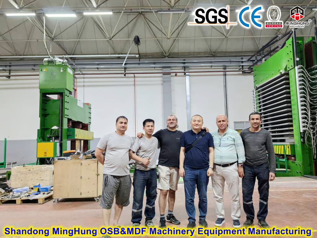 Prensa en caliente de madera contrachapada de Shandong Minghung 