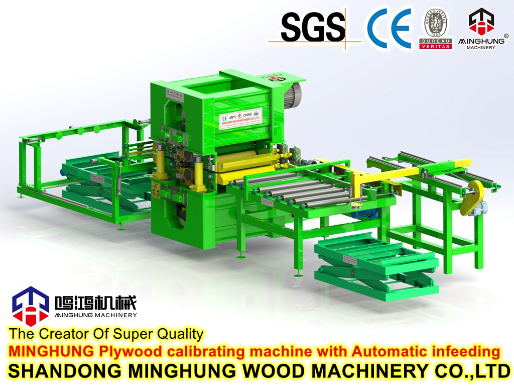 MINGHUNG Calibradora de madera contrachapada con alimentador automático