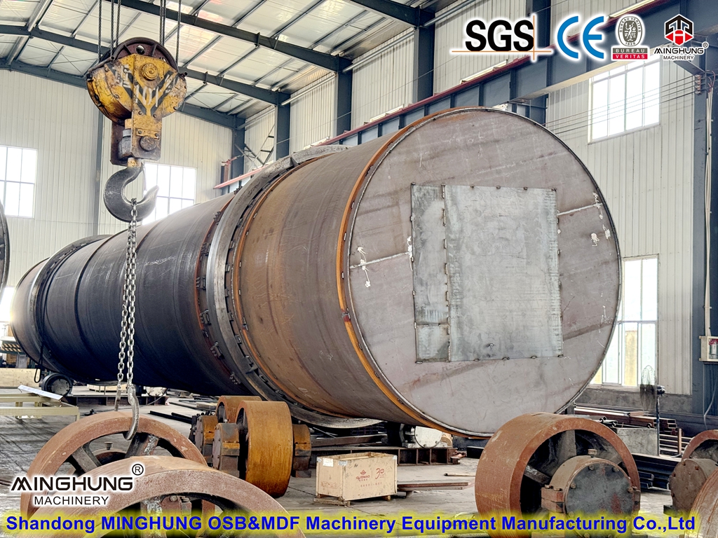 secador de tambor rotatorio para virutas de virutas