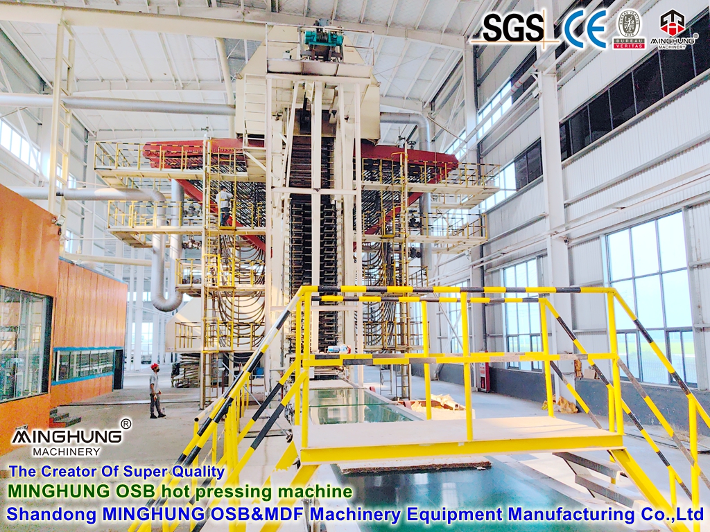 Máquina de prensado en caliente OSB para fabricar OSB