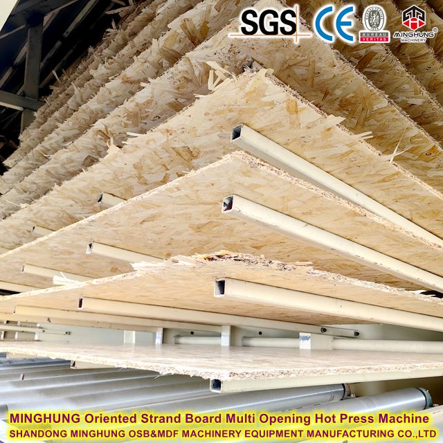 MINGHUNG Máquina de prensado en caliente de apertura múltiple de tableros de fibra orientada