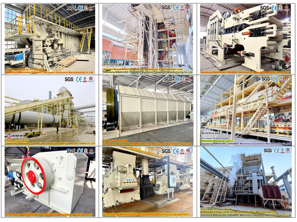 China MINGHUNG PB MDF OSB Línea de producción