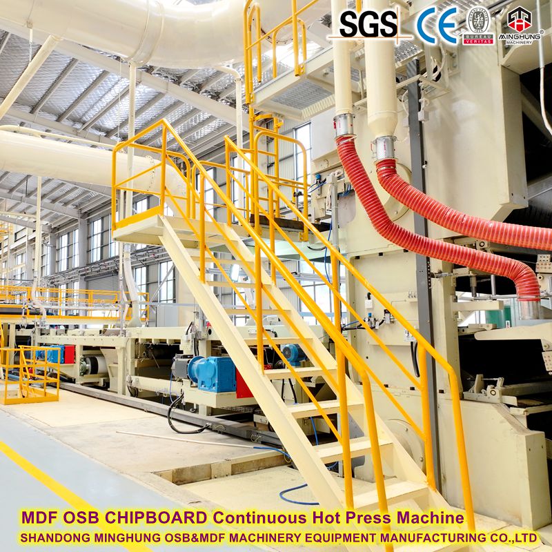  MDF de alta velocidad MDF Continua Press 25000㎡ por día Autocalibración 