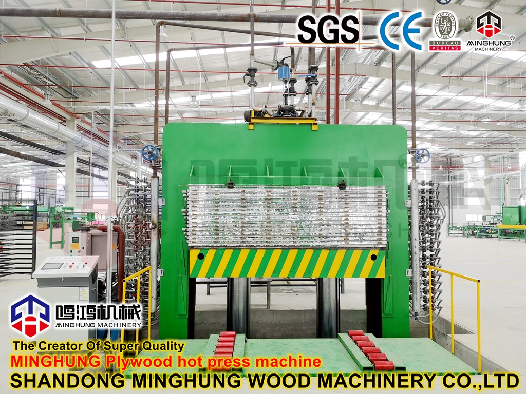 MINGHUNG m&aacute;quina de prensado en caliente de madera contrachapada