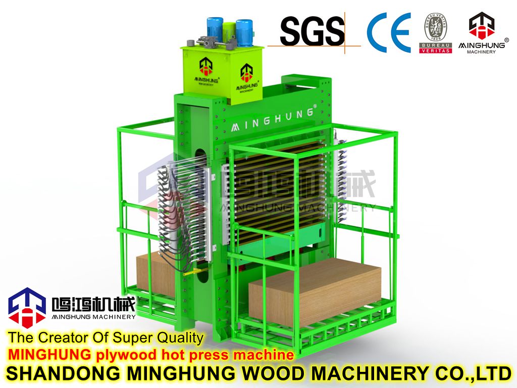 Prensa caliente de madera contrachapada