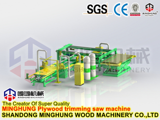 Máquina de corte de bordes de madera contrachapada para la producción de madera contrachapada