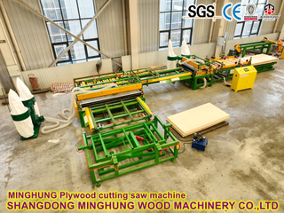 MINGHUNG máquina de aserrar con rodillos de madera contrachapada en una fábrica no tripulada