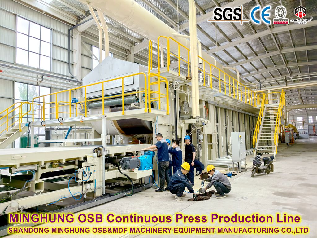 Línea de producción de prensa continua OSB