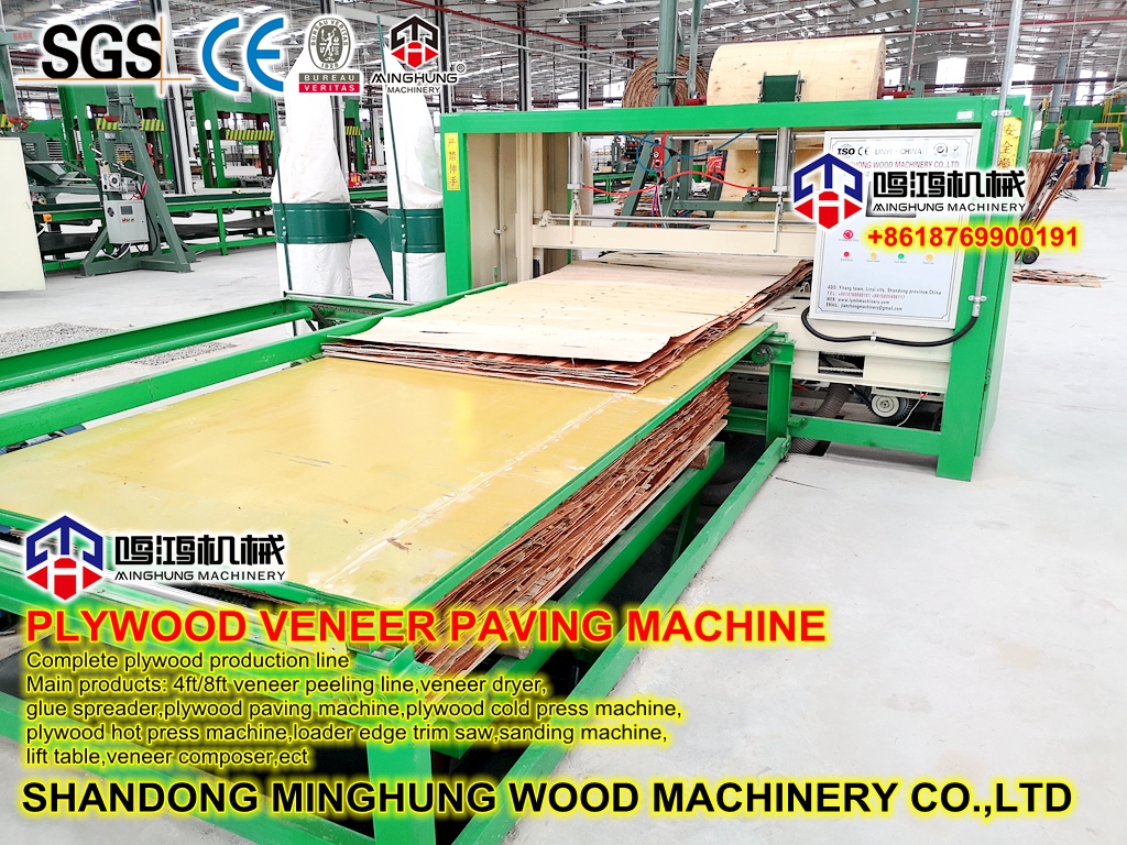 máquina pavimentadora de madera contrachapada