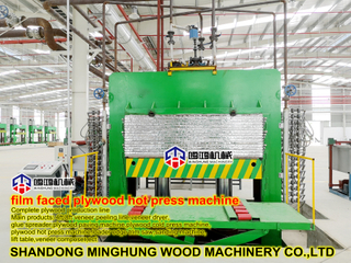 máquina de prensado en caliente de madera contrachapada con revestimiento de película