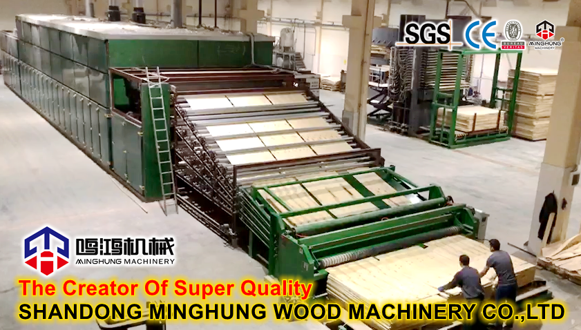 veneer drying line línea de secado de chapa