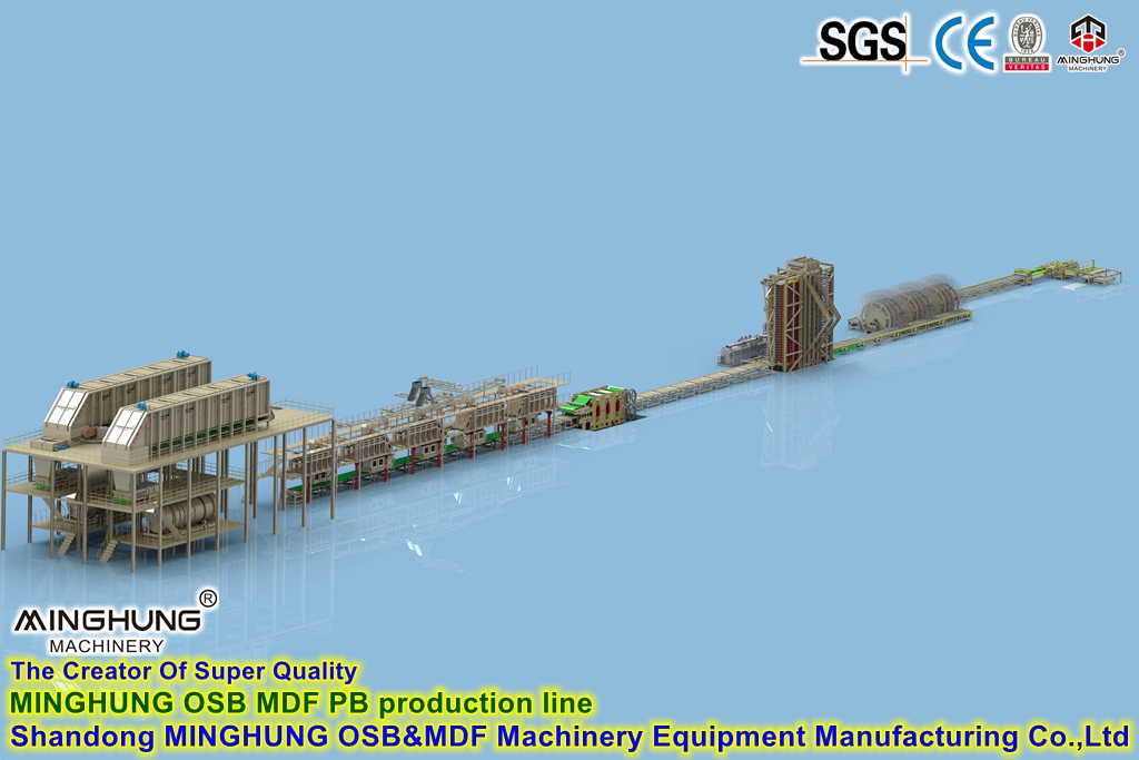 Línea de producción de tableros de fibra orientada (1)