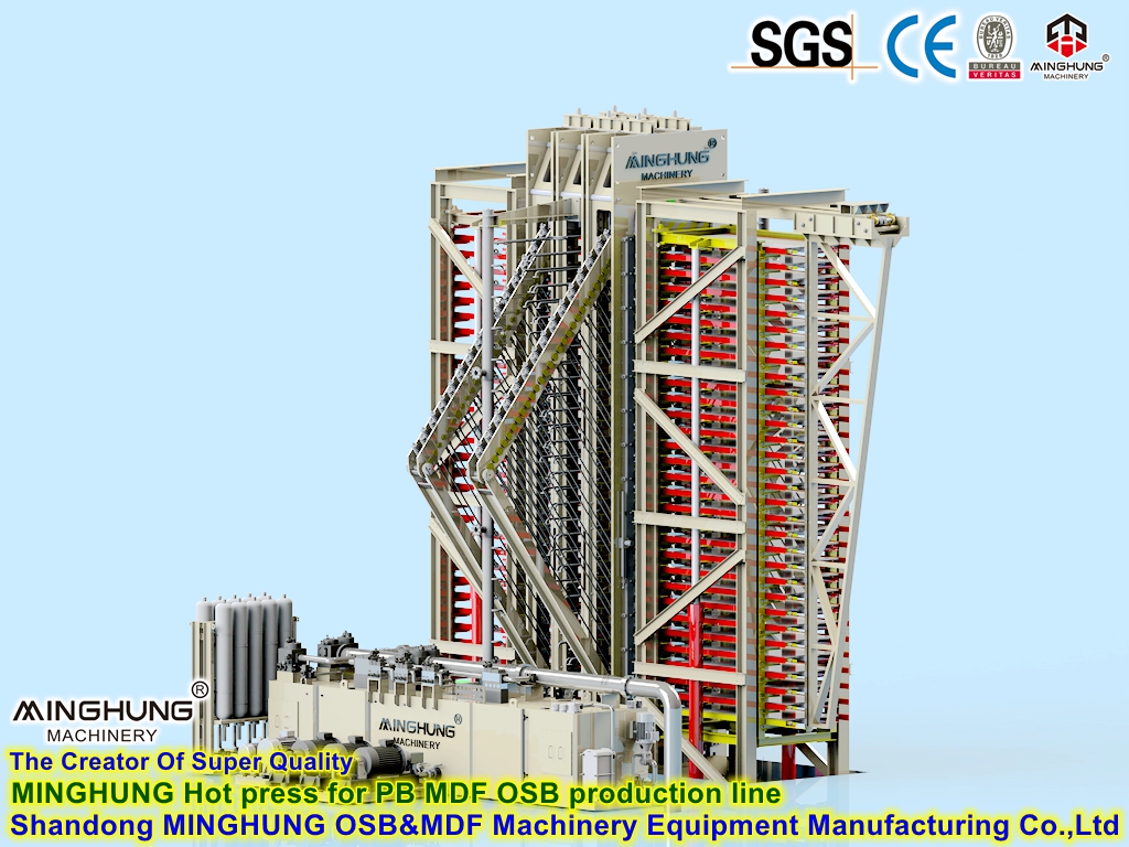 Trituradora, secadora y mezcladora de encolado rentables de fábrica china: línea de máquinas de producción de MDF / OSB / tableros de partículas