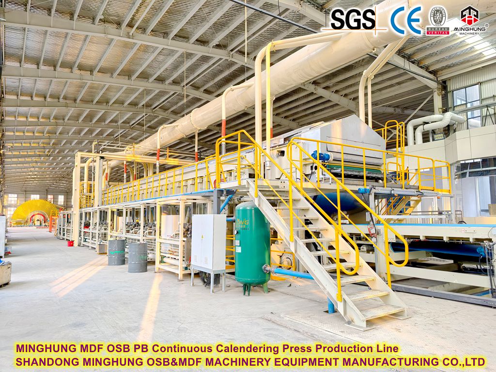 MINGHUNG MDF OSB PB Línea de producción de calentamiento continuo